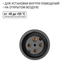 Разъем с заглушкой каучук TDM ELECTRIC 3Р+РЕ 32А 380В IP44 SQ0612-0007