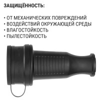 Разъем с заглушкой каучук TDM ELECTRIC 3Р+РЕ 32А 380В IP44 SQ0612-0007