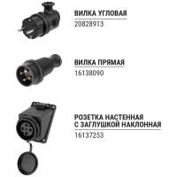 Разъем с заглушкой каучук TDM ELECTRIC 3Р+РЕ 32А 380В IP44 SQ0612-0007
