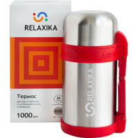 Универсальный термос для еды и напитков Relaxika  201 1 литр, стальной R201.1000.1