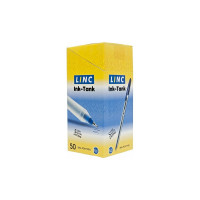 Шариковая ручка Linc INK TANK 0,6 мм синий круглый корпус 7027/7017