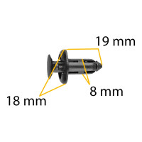 Автокрепеж для Acura/Honda 10 шт 90505SX0003, BE1862, YL1186, 91505SM4003 КрепАвто 0811