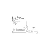 Вкладная петля MF RDK-59C Clip-on с доводчиком 6056v
