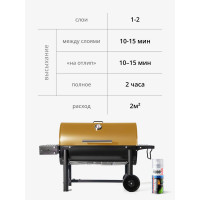 Эмаль термостойкая для мангалов KUDO золотая KU-5127
