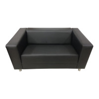 Диван Мягкий офис Аполло двухместный черный АП201ЧН