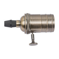 Подвесной патрон TDM ELECTRIC Е27 с выключателем, металлический "Лофт", бронза SQ0335-0068