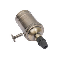 Подвесной патрон TDM ELECTRIC Е27 с выключателем, металлический "Лофт", бронза SQ0335-0068