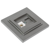 Компьютерная розетка Mono Electric DESPINA Rj45 Cat6 антрацит 102-242405-125