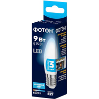 Светодиодная лампа ФОТОН LED B35 9Вт E27 6500K холодный свет 23975