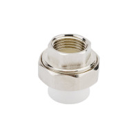 Комбинированная муфта СТМ ПЛАСТ PP-R, разъемная, с внутренней резьбой DN 25х1/2 CPRF2512