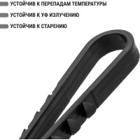 Дюбель-хомут для круглого кабеля TDM ELECTRIC ДХК-18 11-18 мм, нейлон, черный, 100 шт. SQ0539-0004