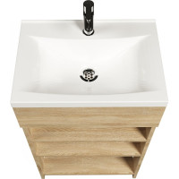 Тумба с раковиной в ванную 1Marka Revo 50 см напольная Дуб Сонома У98621