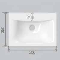 Тумба с раковиной в ванную 1Marka Revo 50 см напольная Дуб Сонома У98621