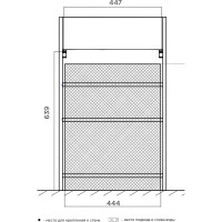 Тумба с раковиной в ванную 1Marka Revo 50 см напольная Дуб Сонома У98621