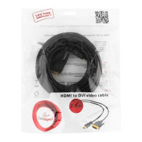 Кабель Cablexpert HDMI-DVI 19M/19M 7.5м singlelink медь, черный, позолоченные разъемы, экран CC-HDMI-DVI-7.5MC