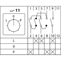 Кулачковый переключатель TDM ELECTRIC КПУ11-63/11 (реверс) SQ0715-0077