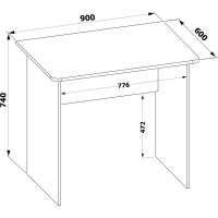 Письменный стол СОКОЛ дуб сонома СПм-01.1 СПм01.1Дс5