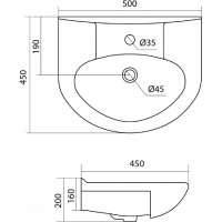 Тумба с раковиной Onika Канны 50 напольная, белая 105003