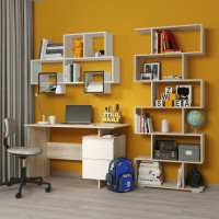 Письменный стол СОКОЛ дуб сонома/белый СПм-19 СПм19Дсб