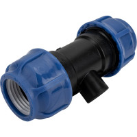 Компрессионный переходной тройник VALFEX ПНД, с внутренней резьбой, 50-3/4"-50 1210015003450