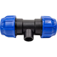 Компрессионный переходной тройник VALFEX ПНД, с внутренней резьбой, 63-1"-63 1210016310063