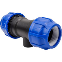 Компрессионный переходной тройник VALFEX ПНД, с внутренней резьбой, 63-1"-63 1210016310063