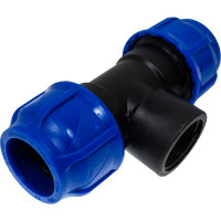 Компрессионный переходной тройник VALFEX ПНД, с внутренней резьбой, 40-1 1/4"-40 1210014011440