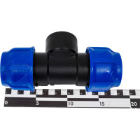 Компрессионный переходной тройник VALFEX ПНД, с внутренней резьбой, 40-1 1/4"-40 1210014011440