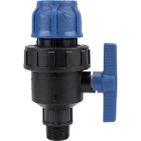 Шаровой кран VALFEX ПНД компрессионный цанга - наружная резьба, разборный 40x1" 1210012640100