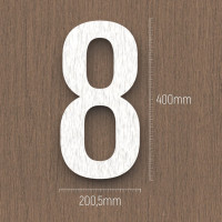 Цифра из металла на дом/ворота/забор Промсвязь 8_F, L=400 мм PSN8F400