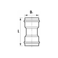 Соединительная муфта ХЕМКОР НПВХ 110 мм 2181114 14747