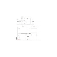 Чаша для напольного унитаза Aquanet Cube 2-C с сидением, с Rimless 00240208