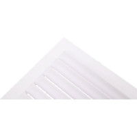 Решетка вентиляционная вытяжная без рамки (130x130 мм; белая) ВИЕНТО 1313В