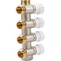 Коллектор ITAP НВ 3/4 4x1/2 Н 38 мм., никелированный, с вентилями 465 3/4'-4