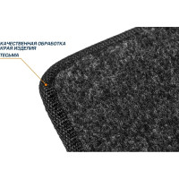 Текстильный подпятник для водительского коврика AutoFlex окантовка тесьма, цвет графит 5000102