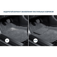 Текстильный подпятник для водительского коврика AutoFlex окантовка тесьма, цвет графит 5000102