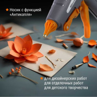 Клеевой пистолет TDM ELECTRIC КП-100, 11,3 мм, подставка, выключатель, шнур 1,5 м, 100 Вт, Т=220 С Алмаз SQ1024-0103