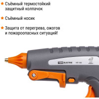 Клеевой пистолет TDM ELECTRIC КП-100, 11,3 мм, подставка, выключатель, шнур 1,5 м, 100 Вт, Т=220 С Алмаз SQ1024-0103