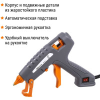 Клеевой пистолет TDM ELECTRIC КП-100, 11,3 мм, подставка, выключатель, шнур 1,5 м, 100 Вт, Т=220 С Алмаз SQ1024-0103
