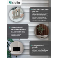 Интерьерная рейка STELLA Бриона МДФ, 16x40x2700 мм, Дуб Санремо белый, упаковка 8 шт. ЦБ-00007390