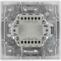 Одноклавишный переключатель Intro Plano 1-103-01 10А-250В, IP20, СУ, белый, Б0053742