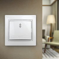 Одноклавишный переключатель Intro Plano 1-103-01 10А-250В, IP20, СУ, белый, Б0053742