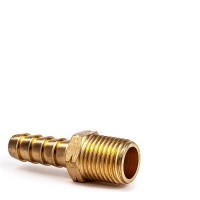 Разъем 1/4" внешняя резьба - "елочка" 8мм, латунь, в блистере AV Steel AV-700305B
