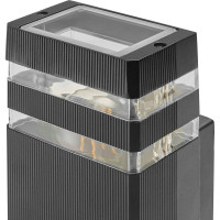 Настенный накладной светильник duwi Nuovo, 1хЕ27х60Вт, IP65, 110х105х200мм, алюминий/стекло, черный 24396 0