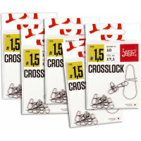 Застежки  Lucky John Pro Series CROSSLOCK 0015, 5x10шт LJP5110-0015SET