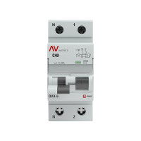 Дифференциальный автомат EKF AVERES DVA-6, 1P+N, 40А, C, 30мА, AC, 6кА rcbo6-1pn-40C-30-ac-av