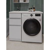 Напольная тумба с левой раковиной под стиральную машину ORANGE OP-40TUW+RAL