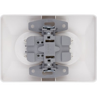 Двойная розетка TDM ELECTRIC 2П с защитными шторками 10А 250В белая "Ильмень" SQ1823-0015