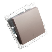 1-клавишный выключатель STEKKER (механизм), GLS10-7105-02, 250V, 10А, серия Катрин, шампань 39590