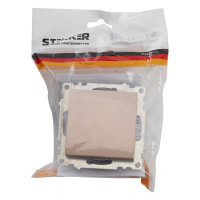 1-клавишный выключатель STEKKER (механизм), GLS10-7105-02, 250V, 10А, серия Катрин, шампань 39590